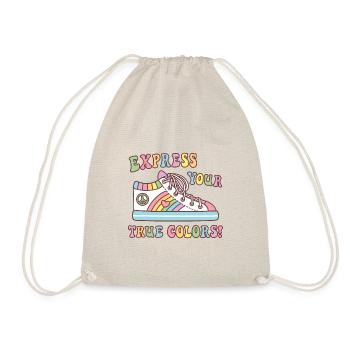 Bunter Schuh Express Your True Colors Stolz - Turnbeutel - Natur - Vorne