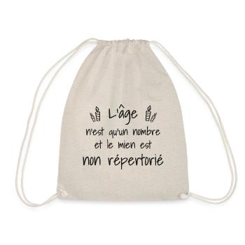 T-shirt Anniversaire Humour Age - Sac de sport léger - nature - Devant