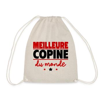 Meilleure copine du monde, cadeau de noël - Sac de sport léger - nature - Devant