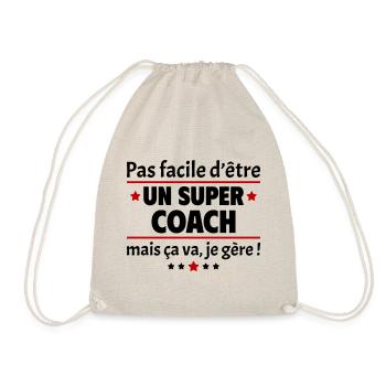 Pas facile d'être un super coach, sport, noël - Sac de sport léger - nature - Devant