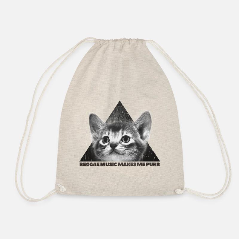 Reggae Music Makes Me Purr - Turnbeutel - Natur