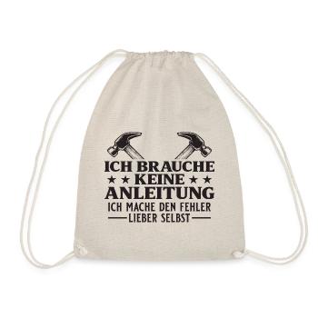 Handwerker braucht keine Anleitung - Turnbeutel - Natur - Vorne