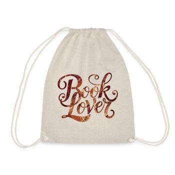Book Lover Reading Books Typography - Drawstring Bag - nature - Front