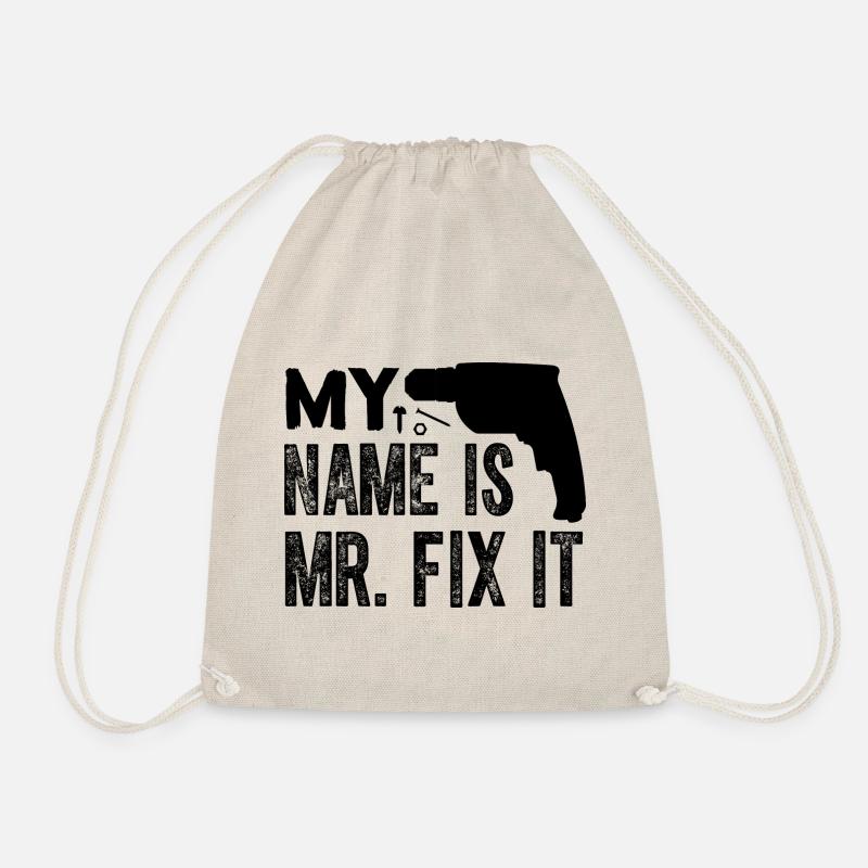 Mister fix it, The craftsman who can do everything - Drawstring Bag - nature