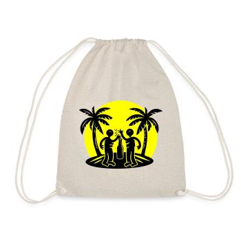 Boire à la fête sur la plage de l’île - Sac de sport léger - nature - Devant