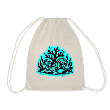 Coral Reef Ocean Coral Icon - Drawstring Bag - nature - Front