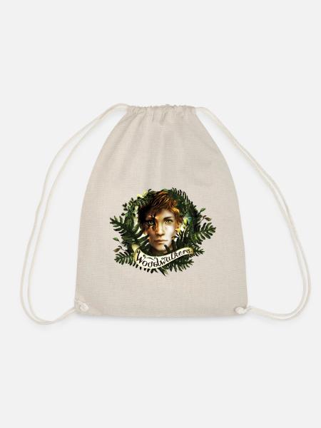 Woodwalkers Carag As Shapeshifter With Lettering - Drawstring Bag - nature