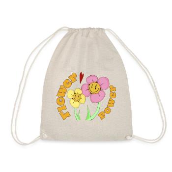 Flower Power Smile Pop Art - Turnbeutel - Natur - Vorne