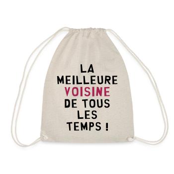 Voisin - Voisine - Fête de Voisins - Sac de sport léger - nature - Devant