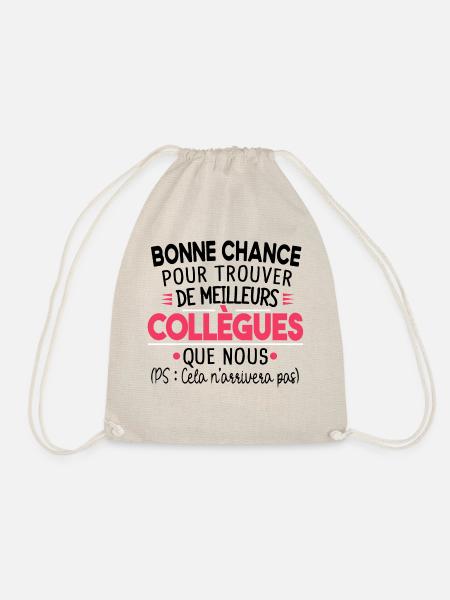 Collègue Collègues Cadeau Départ Retraite Humour - Sac de sport léger - nature