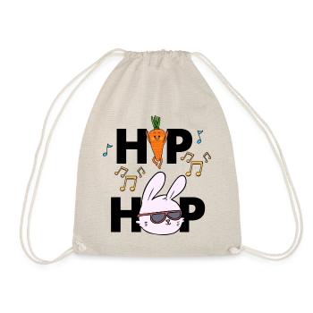 Hip Hop Funny Easter Rabbit Pun - Drawstring Bag - nature - Front
