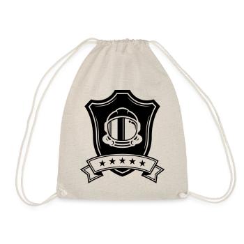 Astronaut Icon Coat of Arms - Drawstring Bag - nature - Front