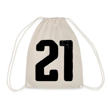 21 number jersey - Drawstring Bag - nature - Front