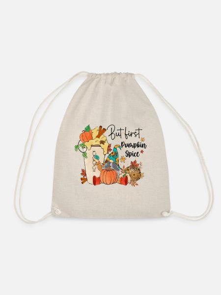 But first Pumpkin Spice - Drawstring Bag - nature