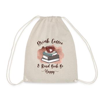Buvez du café et lisez le livre Soyez heureux - Sac de sport léger - nature - Devant