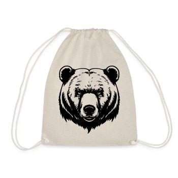 Tête de grizzli d’ours - Sac de sport léger - nature - Devant
