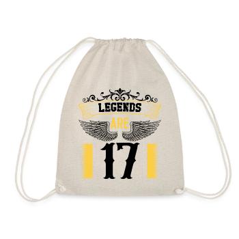 Legends are 17 years old, birthday 17 - Drawstring Bag - nature - Front