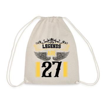 Legends are 27 years old, birthday 27 - Drawstring Bag - nature - Front