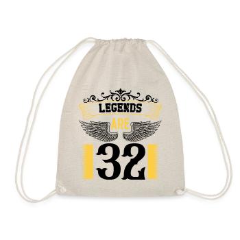 Legends are 32 years old, birthday 32 - Drawstring Bag - nature - Front