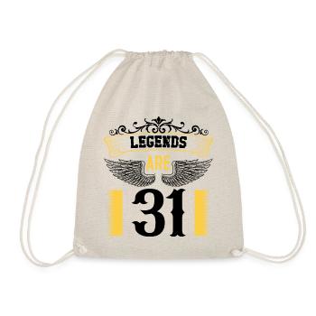 Les légendes ont 31 ans, 31 ans d’anniversaire - Sac de sport léger - nature - Devant