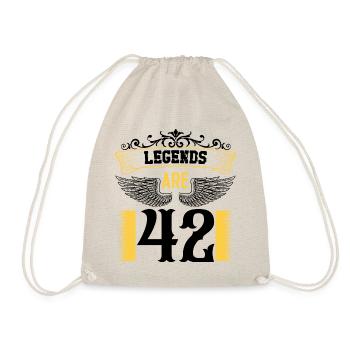 Legends are 42 years old, birthday 42 - Drawstring Bag - nature - Front