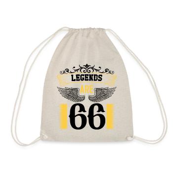 Legends are 66 years old, birthday 66 - Drawstring Bag - nature - Front