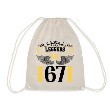 Legends are 67 years old, birthday 67 - Drawstring Bag - nature - Front
