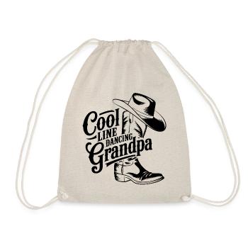 Cool Line Dance Country Dance Grandpa - Drawstring Bag - nature - Front