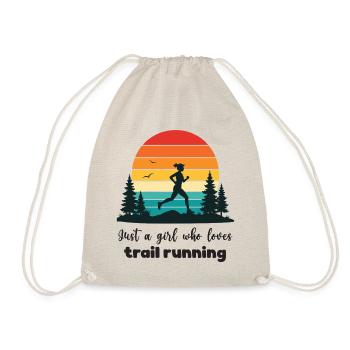 Just a Girl Who Loves Trail Running - Drawstring Bag - nature - Front