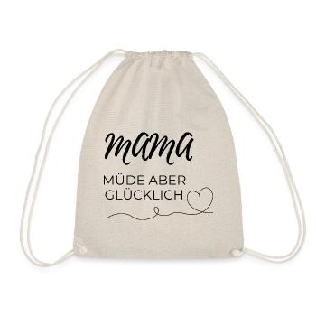 Mom tired - Drawstring Bag - nature - Front