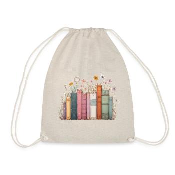 Livres avec des fleurs - Sac de sport léger - nature - Devant