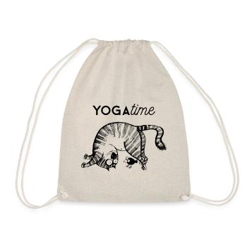 Cat Yoga Time Drôle Graphique - Sac de sport léger - nature - Devant