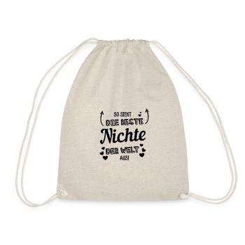 So sieht die beste Nichte der Welt aus! - Turnbeutel - Natur - Vorne