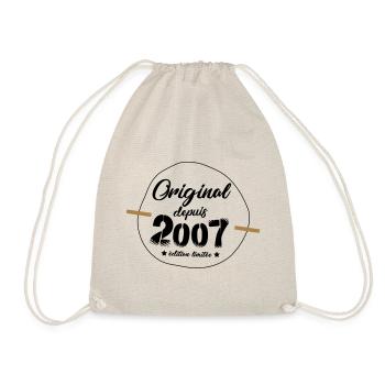 Ursprüngliches Geschenk für den 2007 geborenen Mann! - Turnbeutel - Natur - Vorne
