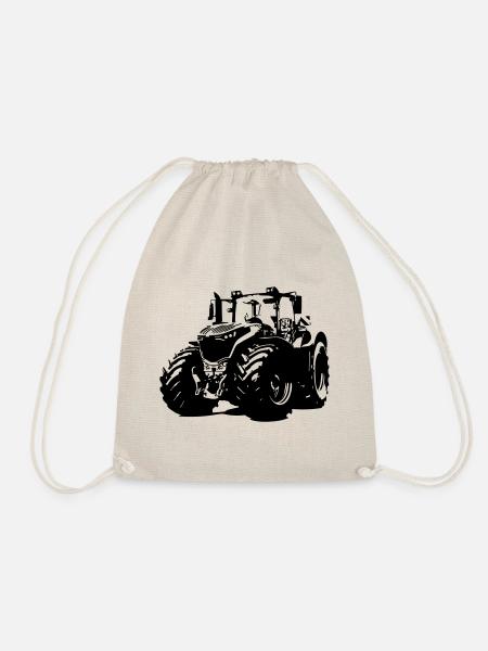 Strong German tractor with red rims - Drawstring Bag - nature