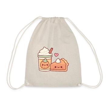 Mignon latte aux épices à la citrouille et tarte à la citrouille - Sac de sport léger - nature - Devant