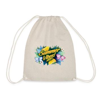 Schmetterlinge Blumen Sommer Urlaubszeit - Turnbeutel - Natur - Vorne