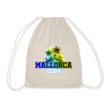 Mallorca 2024 Urlaub Palmen Bunt - Turnbeutel - Natur - Vorne