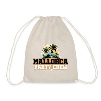 Mallorca Party Crew Urlaub - Turnbeutel - Natur - Vorne