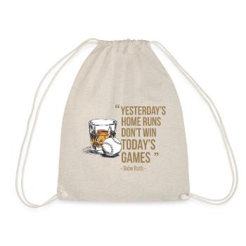 Baseball Babe Ruth Saying Sports Quote - Drawstring Bag - nature - Front