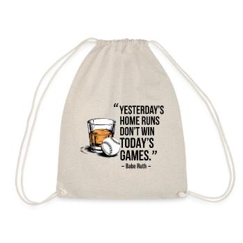 Baseball Babe Ruth Saying Sports Quote - Drawstring Bag - nature - Front