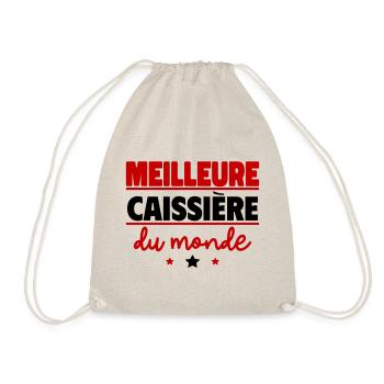 Meilleure caissière du monde, cadeau de noël - Sac de sport léger - nature - Devant