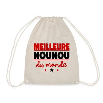 Meilleure nounou du monde, cadeau de noël - Sac de sport léger - nature - Devant