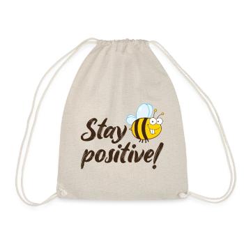 Restez positifs, Joyeuse abeille, bonne humeur. - Sac de sport léger - nature - Devant