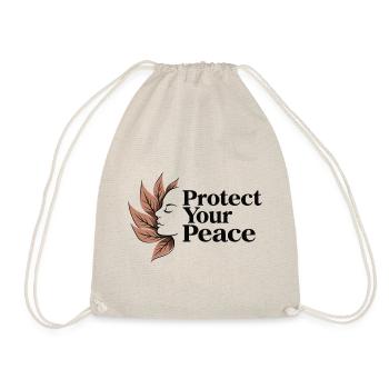 Protect Your Peace Mindfulness and Calm - Drawstring Bag - nature - Front
