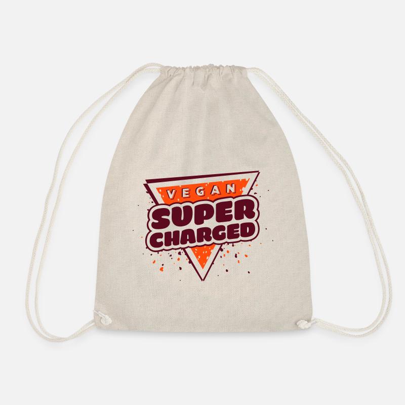 Vegan Supercharged - Drawstring Bag - nature