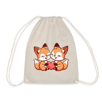 Fox Couple Amour Couple Amoureux - Sac de sport léger - nature - Devant