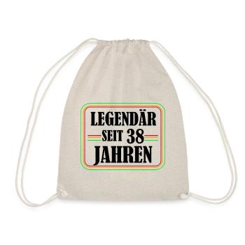 Legendary for 38 years, 38 birthday, finally 38 - Drawstring Bag - nature - Front