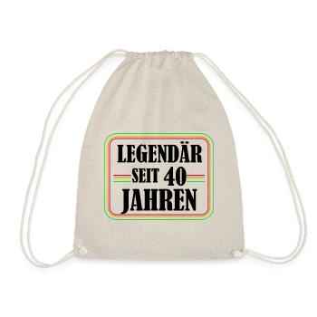 Legendary for 40 years, 40 birthday, finally 40 - Drawstring Bag - nature - Front