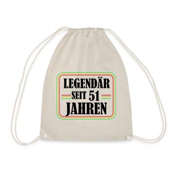 Legendary for 51 years, 51 birthday, finally 51 - Drawstring Bag - nature - Front